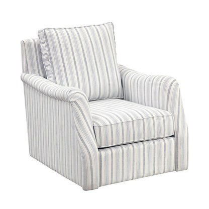 Homelegance  - Bowden Swivel Chair in Off white with blue stripe pattern - 1054F2S  view 2