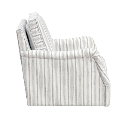 Homelegance  - Bowden Swivel Chair in Off white with blue stripe pattern - 1054F2S  view 3