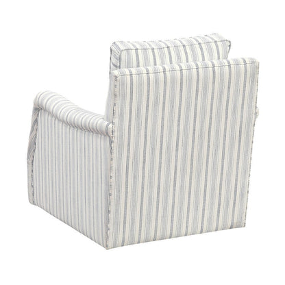 Homelegance  - Bowden Swivel Chair in Off white with blue stripe pattern - 1054F2S  view 4