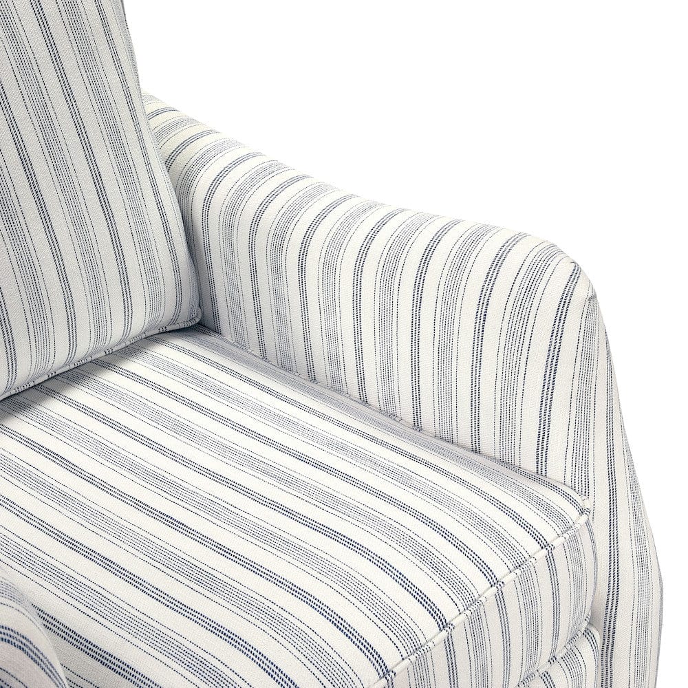 Homelegance  - Bowden Swivel Chair in Off white with blue stripe pattern - 1054F2S  view 6