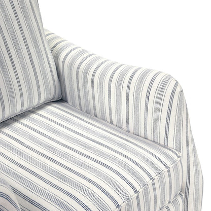 Homelegance  - Bowden Swivel Chair in Off white with blue stripe pattern - 1054F2S  view 6