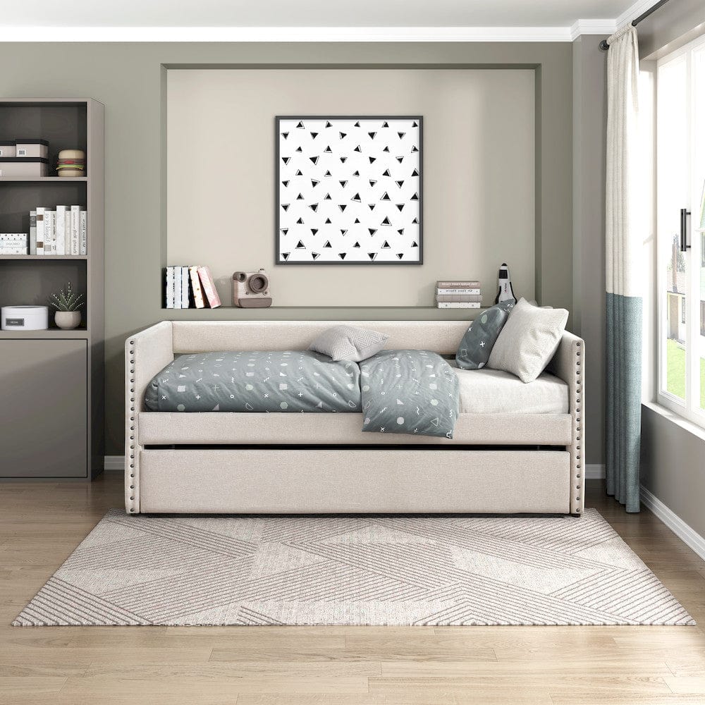 Homelegance  - Boynton Daybed W/ Trundle in Beige - 4691BE  view 2