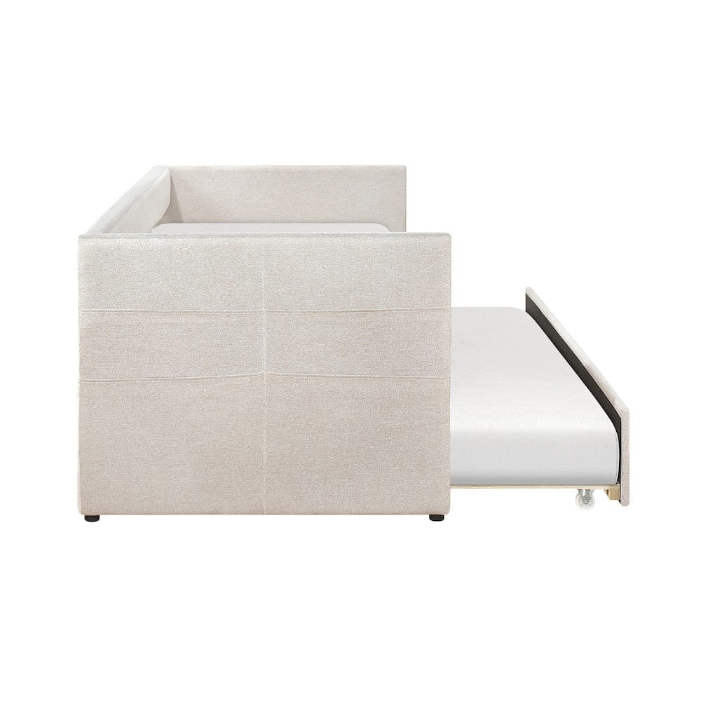 Homelegance  - Boynton Daybed W/ Trundle in Beige - 4691BE  view 6