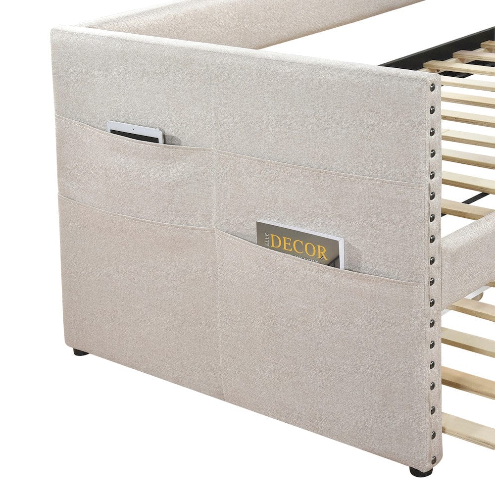 Homelegance  - Boynton Daybed W/ Trundle in Beige - 4691BE  view 10
