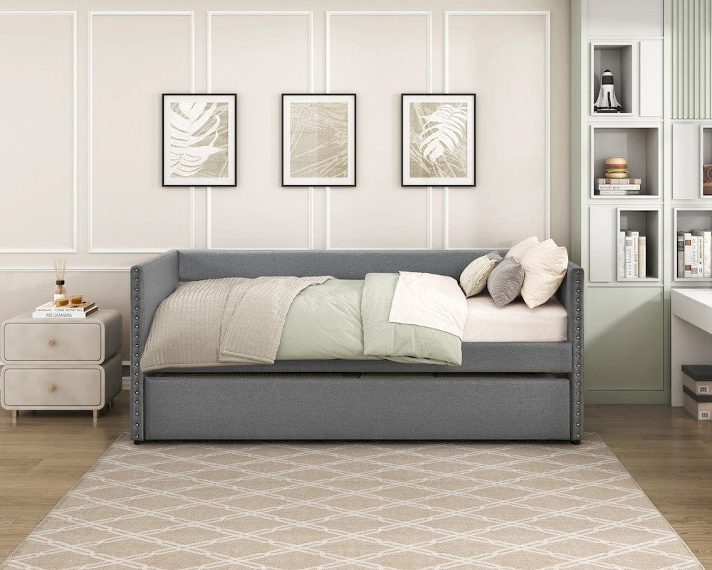 Homelegance  - Boynton Daybed W/ Trundle in Dark Gray - 4691DG  view 3