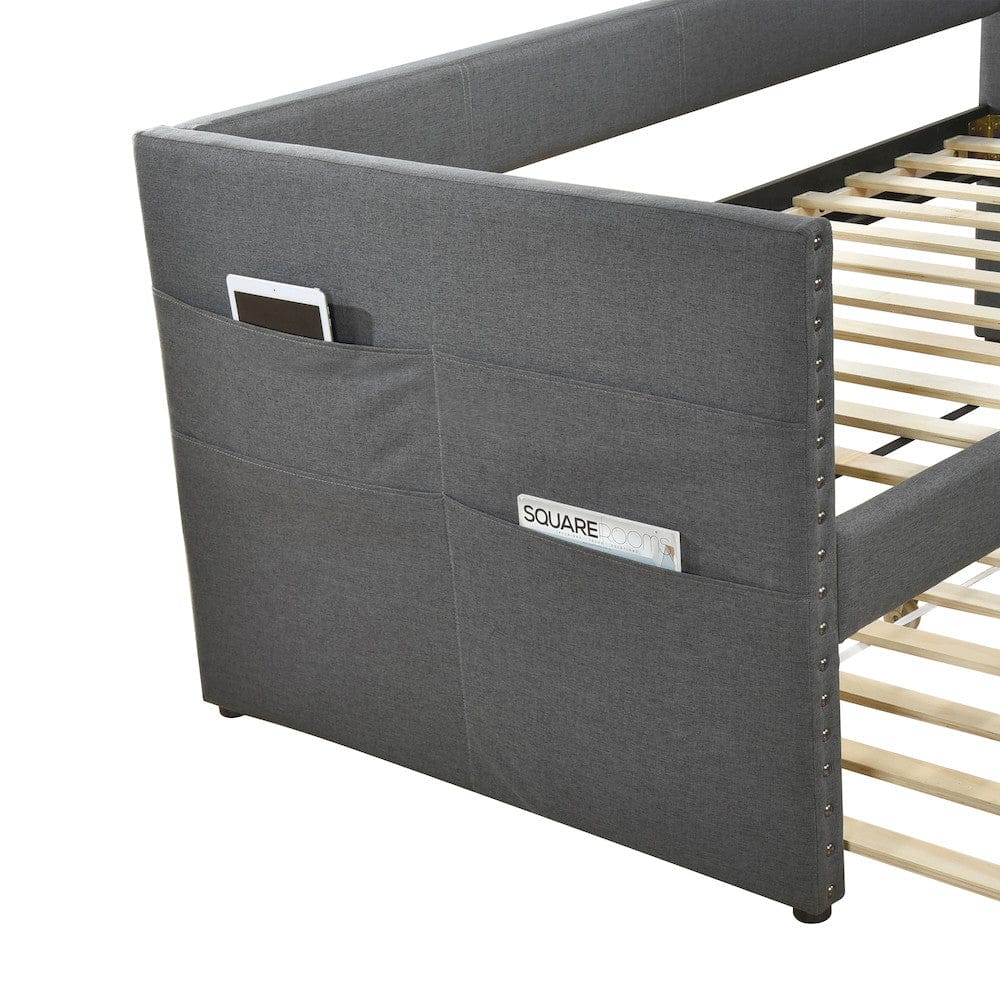 Homelegance  - Boynton Daybed W/ Trundle in Dark Gray - 4691DG  view 8