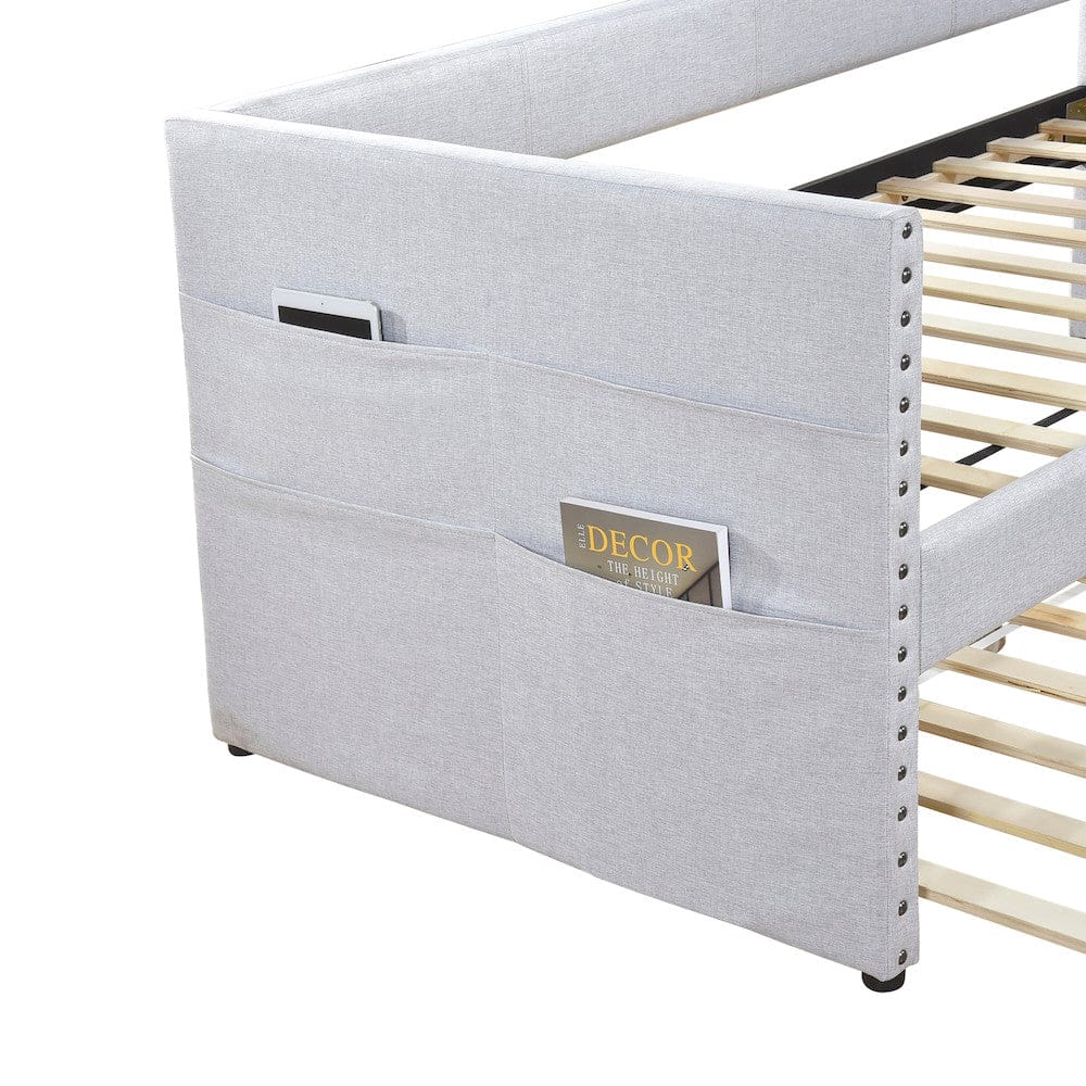 Homelegance  - Boynton Daybed W/ Trundle in Light Gray - 4691GY  view 9