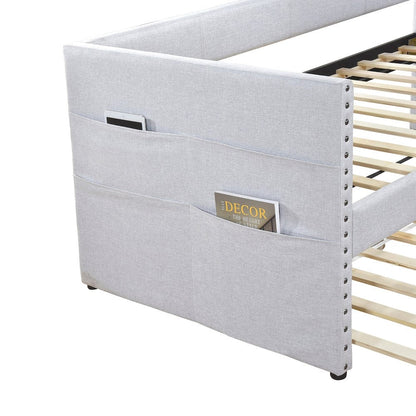 Homelegance  - Boynton Daybed W/ Trundle in Light Gray - 4691GY  view 9