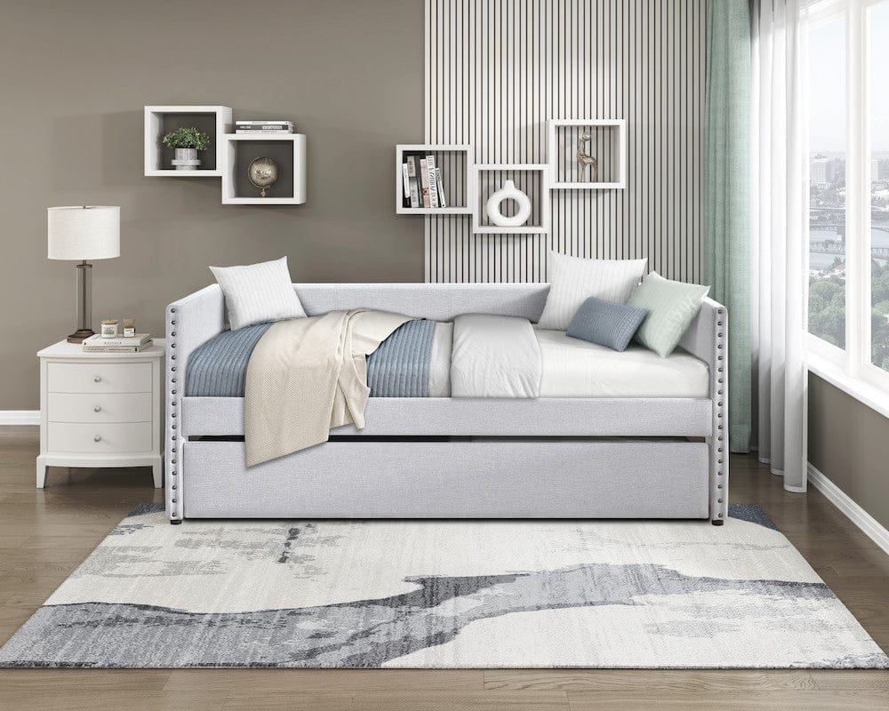 Homelegance  - Boynton Daybed W/ Trundle in Light Gray - 4691GY  view 10