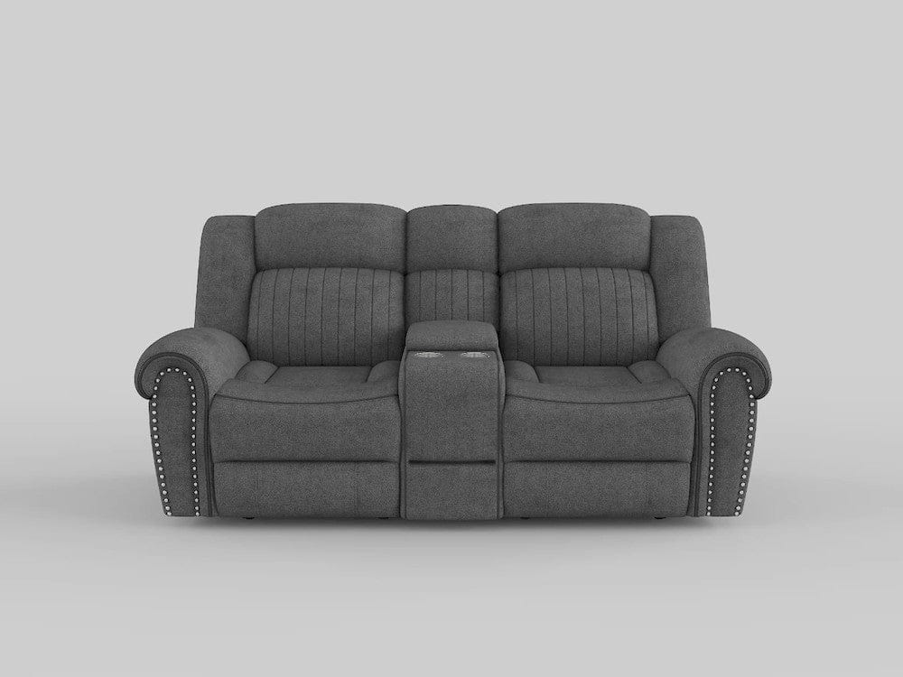 Homelegance  - Brennen Double Reclining Love Seat W/ Center Console in Mist - 9204MT-2  view 11