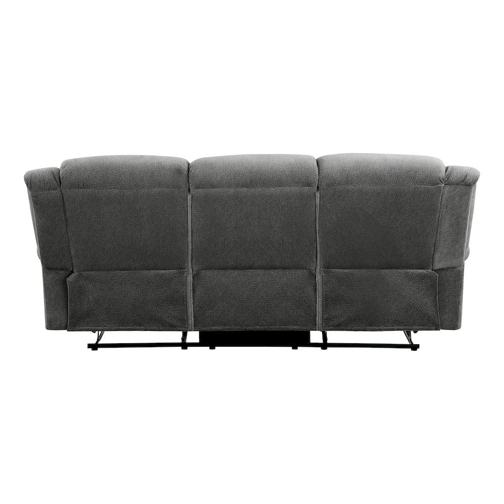 Homelegance  - Brennen Double Reclining Sofa in Charcoal - 9204CC-3  view 3