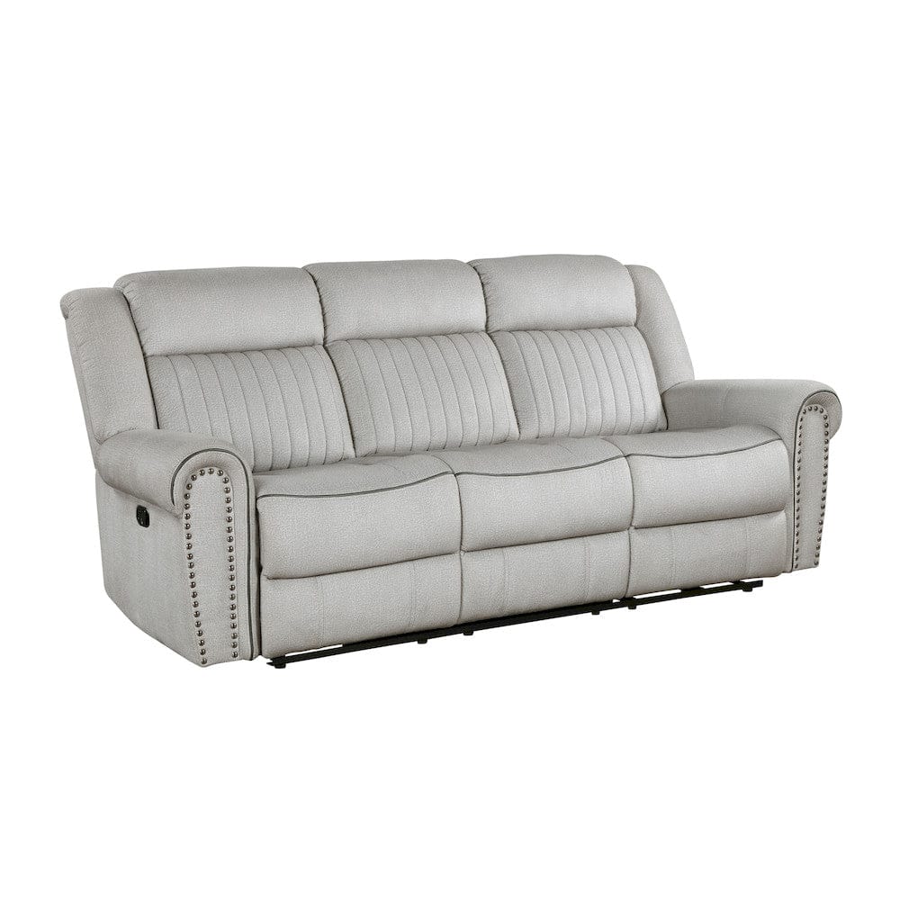 Homelegance  - Brennen Double Reclining Sofa in Mist - 9204MT-3  view 1