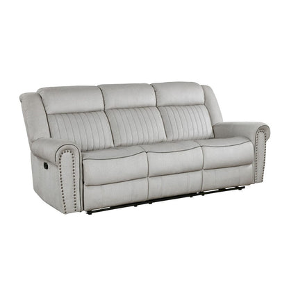 Homelegance  - Brennen Double Reclining Sofa in Mist - 9204MT-3  view 1