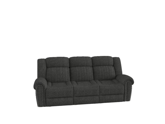 Homelegance  - Brennen Power Double Reclining Sofa in Charcoal - 9204CC-3PW  view 1