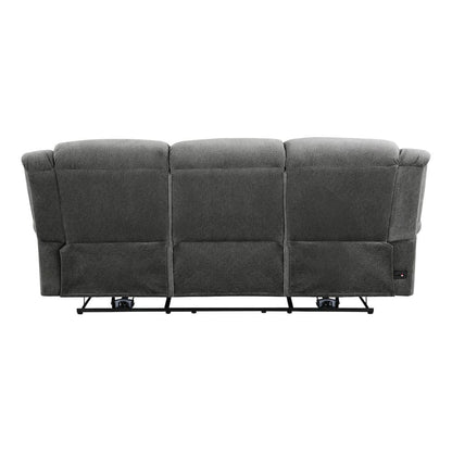 Homelegance  - Brennen Power Double Reclining Sofa in Charcoal - 9204CC-3PW  view 5