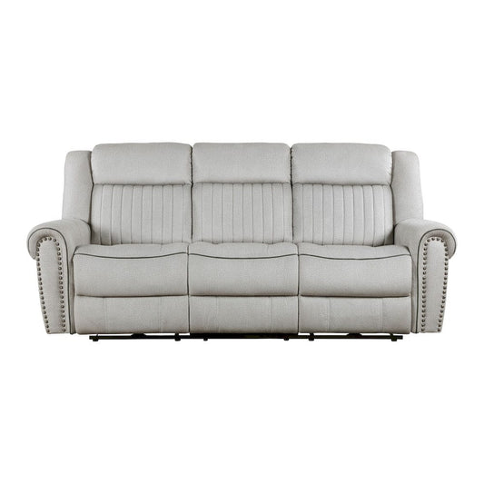 Homelegance  - Brennen Power Double Reclining Sofa in Mist - 9204MT-3PW  view 1