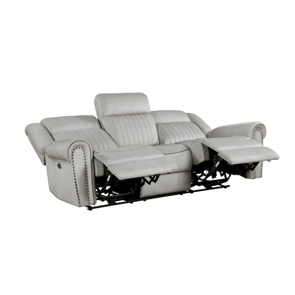 Homelegance  - Brennen Power Double Reclining Sofa in Mist - 9204MT-3PW  view 3