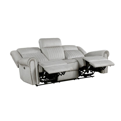 Homelegance  - Brennen Power Double Reclining Sofa in Mist - 9204MT-3PW  view 3