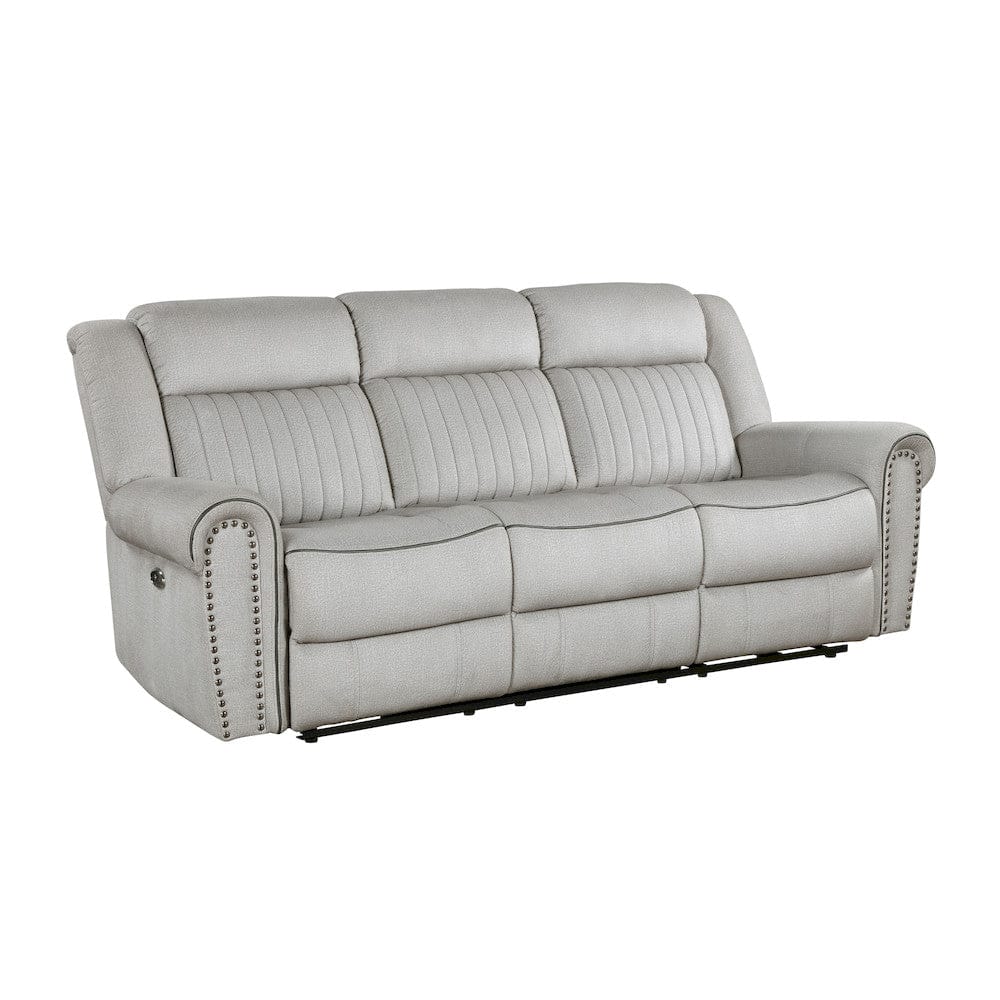 Homelegance  - Brennen Power Double Reclining Sofa in Mist - 9204MT-3PW  view 9