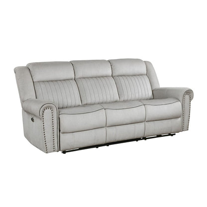 Homelegance  - Brennen Power Double Reclining Sofa in Mist - 9204MT-3PW  view 9