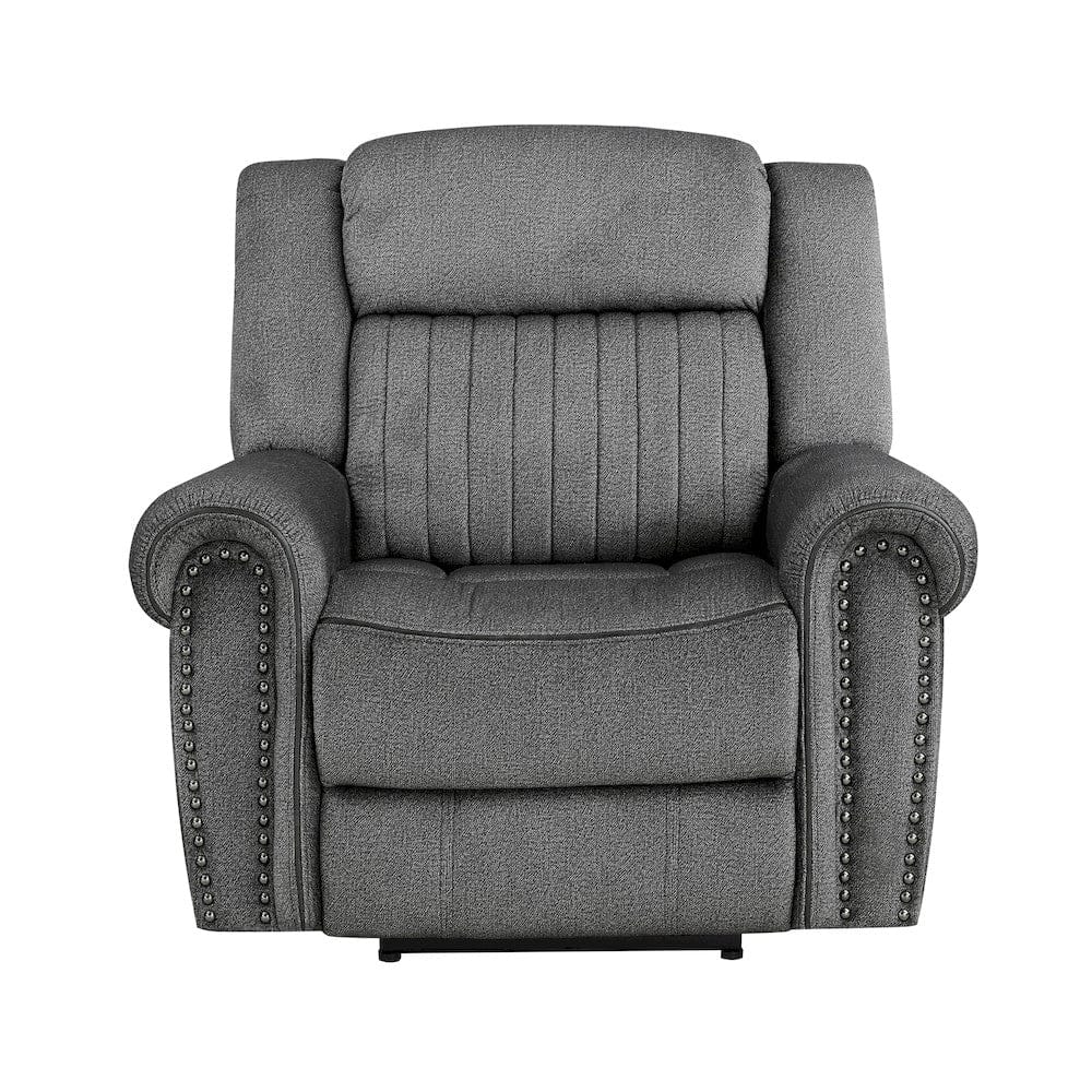 Homelegance  - Brennen Power Reclining Chair in Charcoal - 9204CC-1PW  view 3