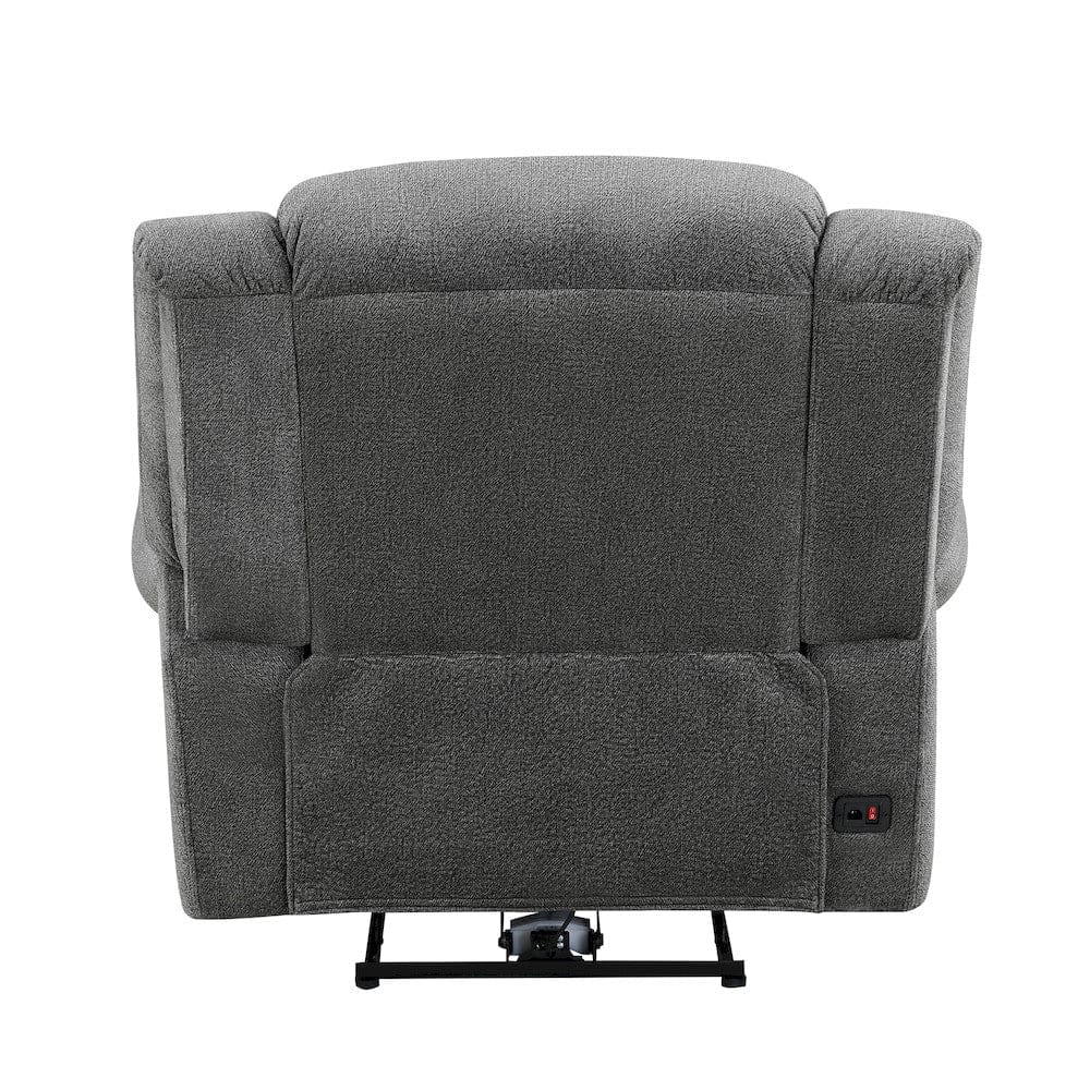 Homelegance  - Brennen Power Reclining Chair in Charcoal - 9204CC-1PW  view 6