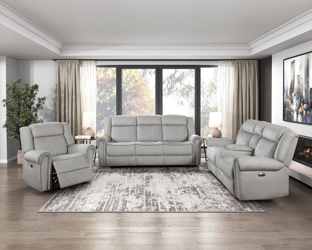 Homelegance  - Brennen Power Reclining Chair in Mist - 9204MT-1PW  view 3