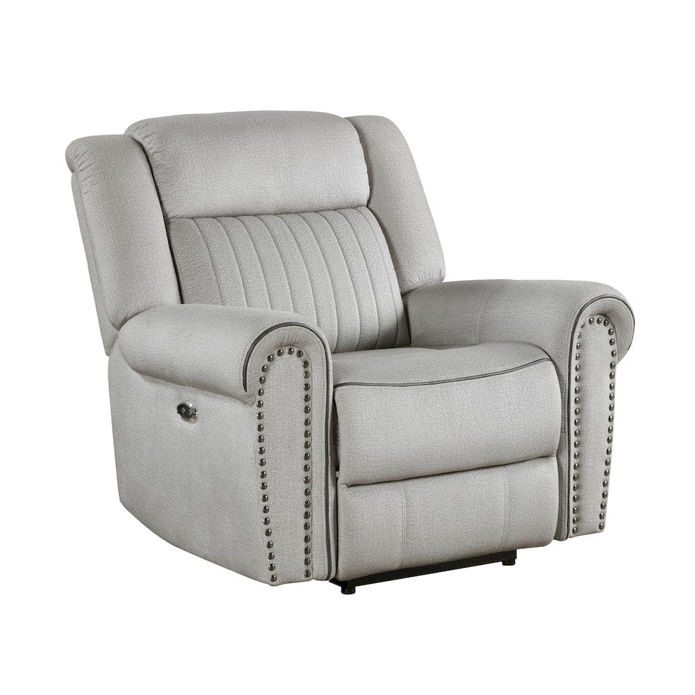 Homelegance  - Brennen Power Reclining Chair in Mist - 9204MT-1PW  view 5