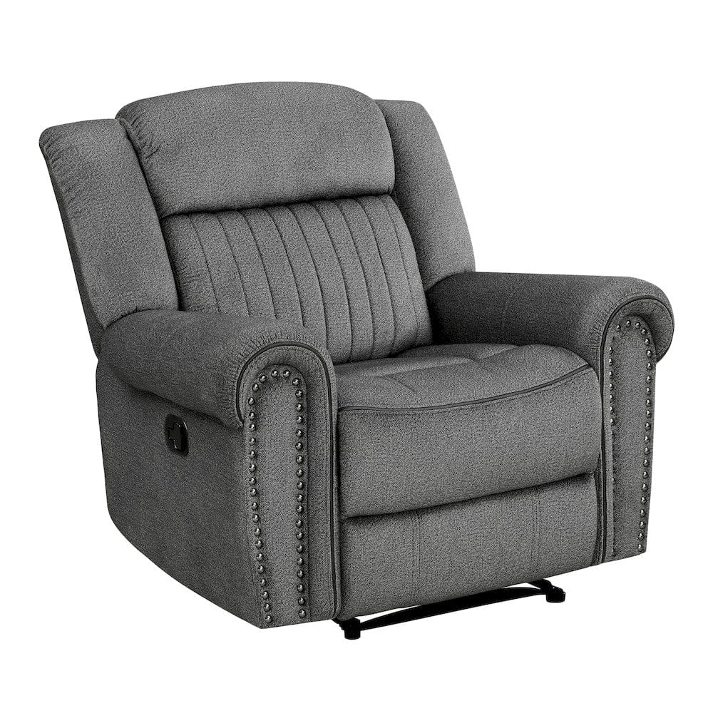 Homelegance  - Brennen Reclining Chair in Charcoal - 9204CC-1  view 2