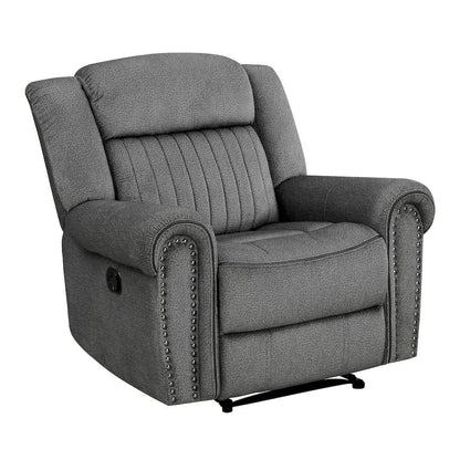 Homelegance  - Brennen Reclining Chair in Charcoal - 9204CC-1  view 2