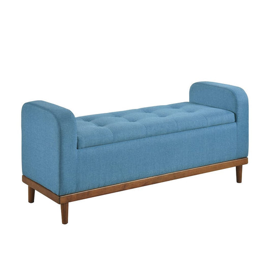 Homelegance  - Brigitte Lift Top Storage Bench in Blue - 4590BU  view 1