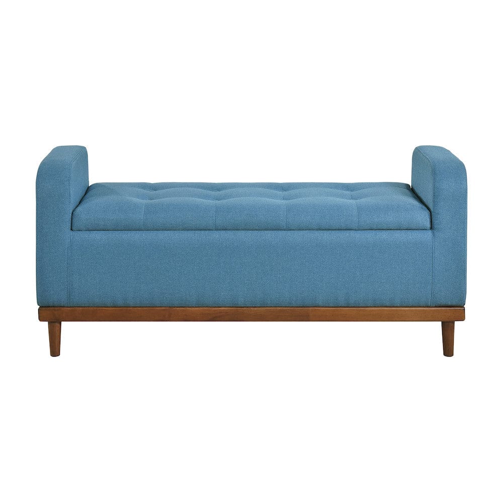 Homelegance  - Brigitte Lift Top Storage Bench in Blue - 4590BU  view 5