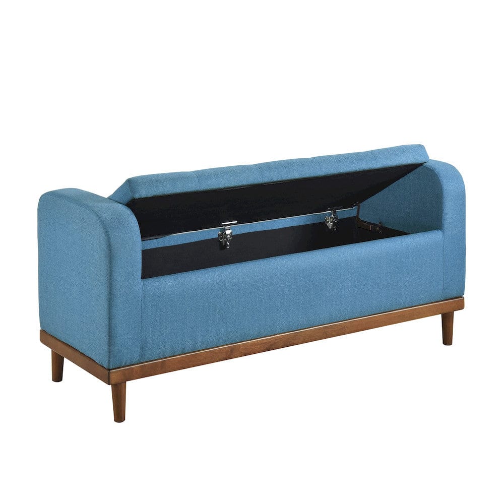 Homelegance  - Brigitte Lift Top Storage Bench in Blue - 4590BU  view 6