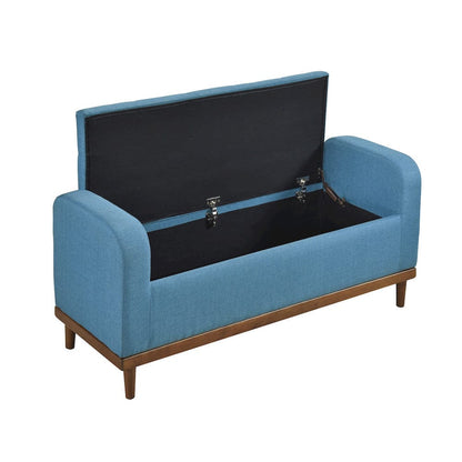 Homelegance  - Brigitte Lift Top Storage Bench in Blue - 4590BU  view 7