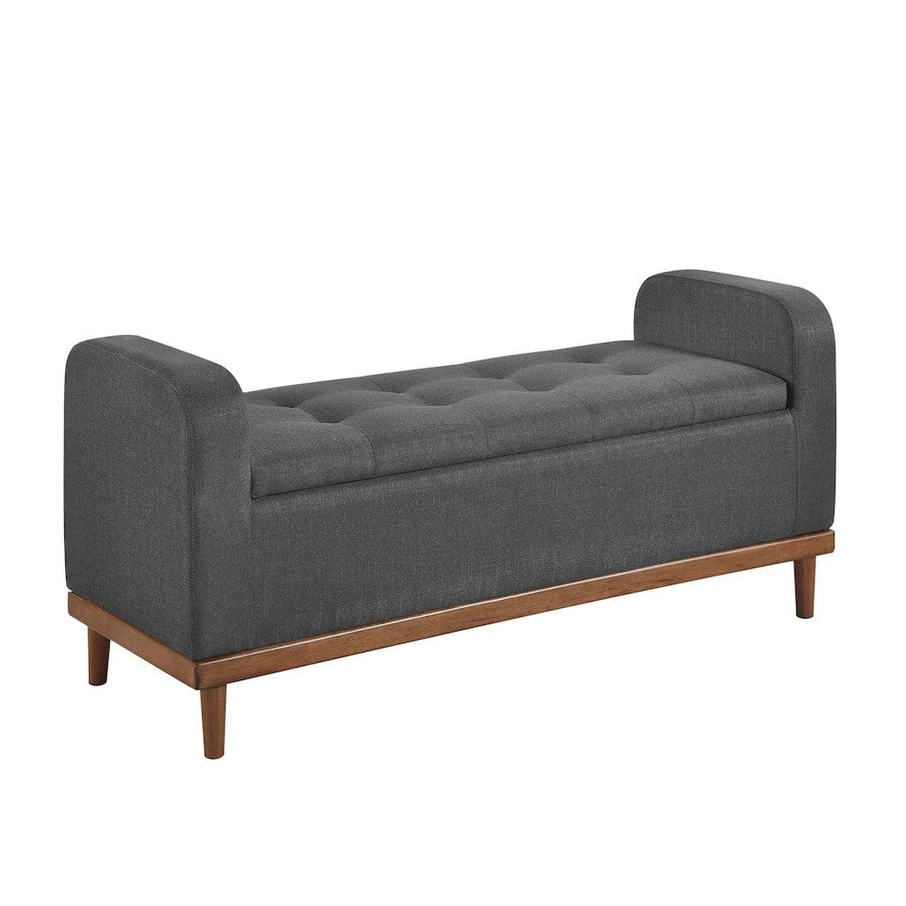 Homelegance  - Brigitte Lift Top Storage Bench in Dark gray - 4590DG  view 1
