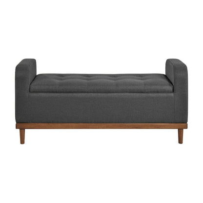 Homelegance  - Brigitte Lift Top Storage Bench in Dark gray - 4590DG  view 3