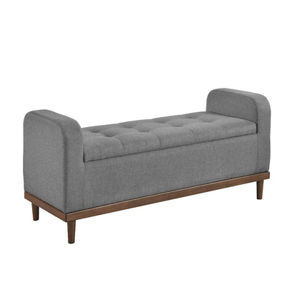 Homelegance  - Brigitte Lift Top Storage Bench in Gray - 4590GY  view 6