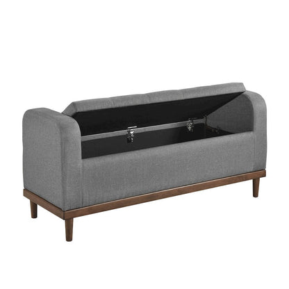 Homelegance  - Brigitte Lift Top Storage Bench in Gray - 4590GY  view 7