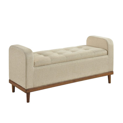 Homelegance  - Brigitte Lift Top Storage Bench in Light brown - 4590BR  view 1
