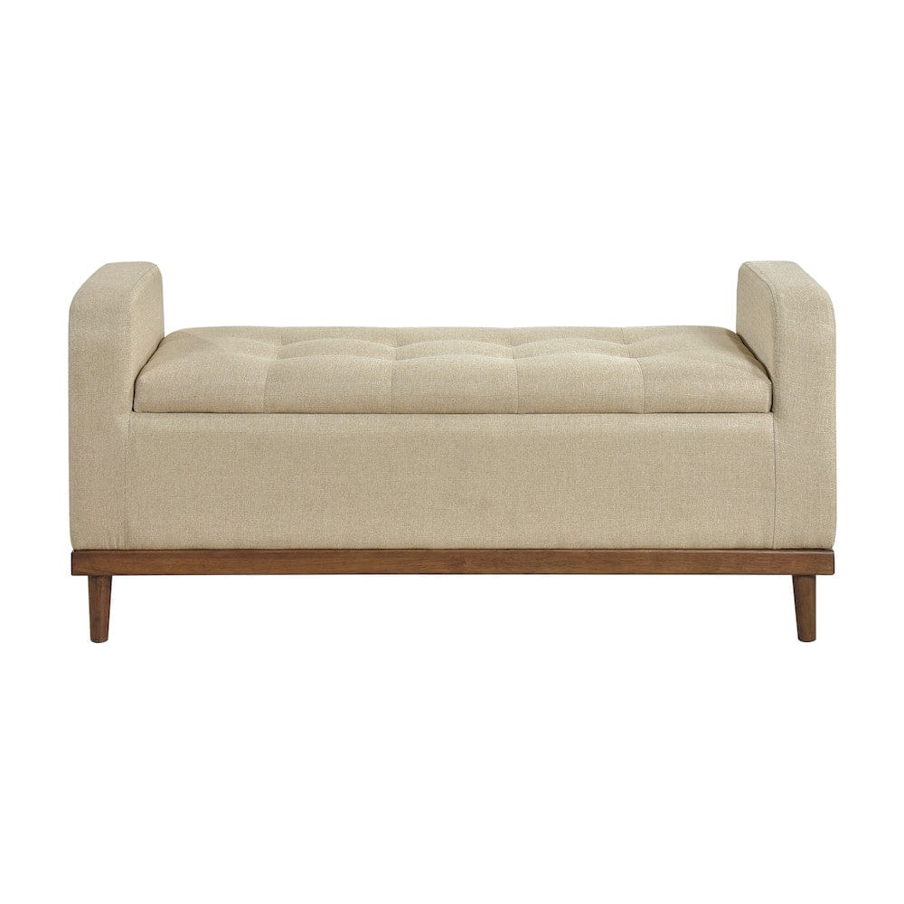 Homelegance  - Brigitte Lift Top Storage Bench in Light brown - 4590BR  view 3