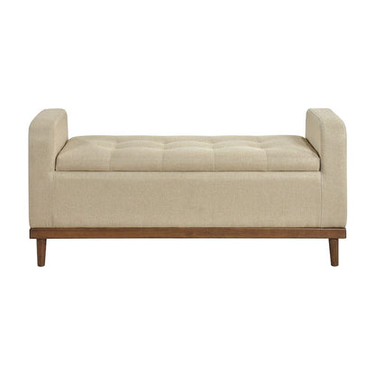Homelegance  - Brigitte Lift Top Storage Bench in Light brown - 4590BR  view 3