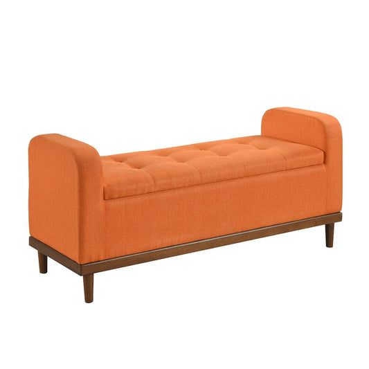 Homelegance  - Brigitte Lift Top Storage Bench in Orange - 4590RN  view 1