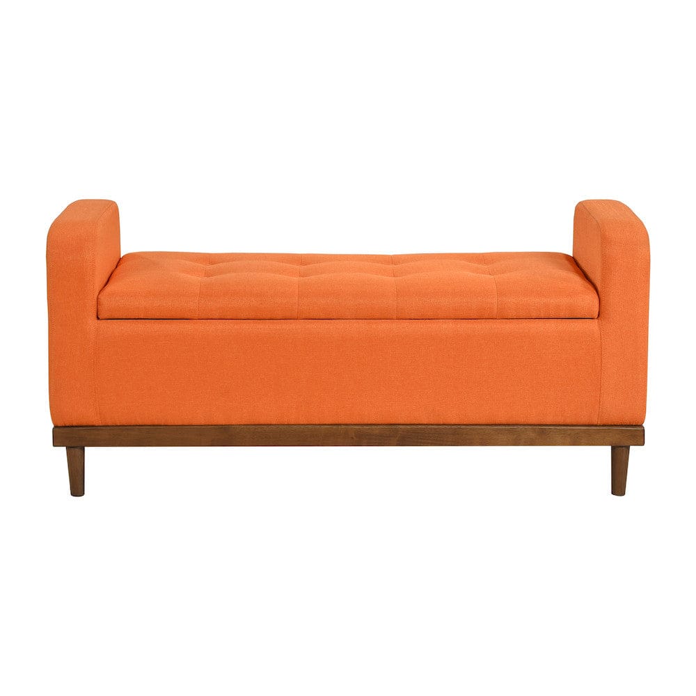 Homelegance  - Brigitte Lift Top Storage Bench in Orange - 4590RN  view 2