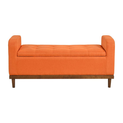Homelegance  - Brigitte Lift Top Storage Bench in Orange - 4590RN  view 2