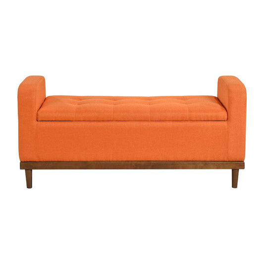Homelegance  - Brigitte Lift Top Storage Bench in Orange - 4590RN  view 2