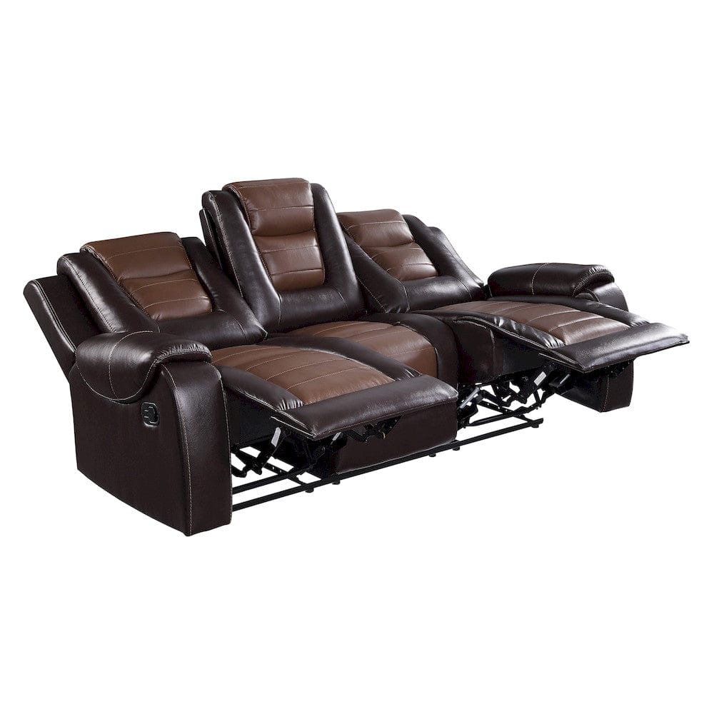 Homelegance  - Briscoe Double Reclining Sofa W/ Center Drop-Down Cup Holders in 2-tone - 9470BR-3  view 9