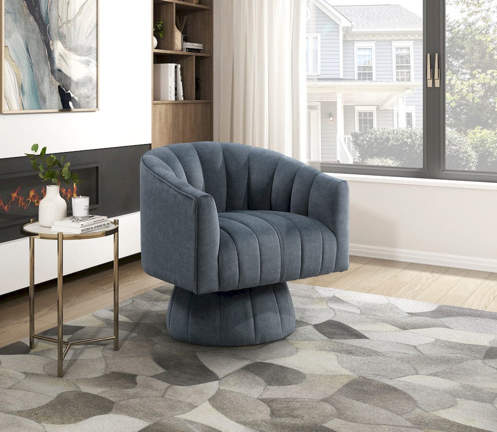 Homelegance  - Bristol Swivel Chair in Dark gray - 1025DGY-1  view 2