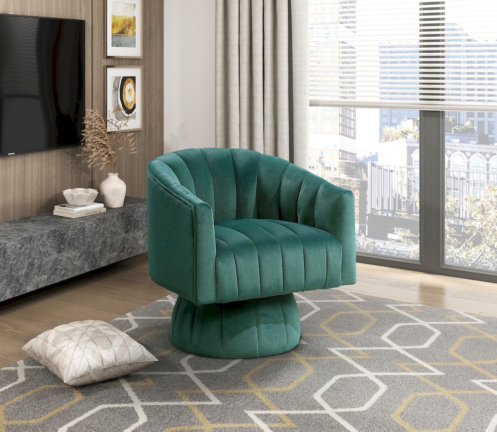 Homelegance  - Bristol Swivel Chair in Dark green - 1025GRN-1  view 3