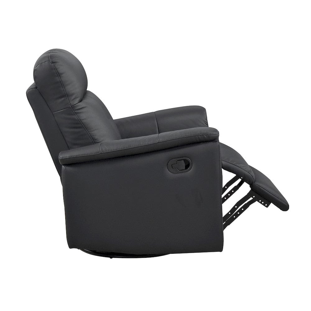 Homelegance  - Bristow Swivel Glider Reclining Chair in Black - 9620BLK-1  view 8