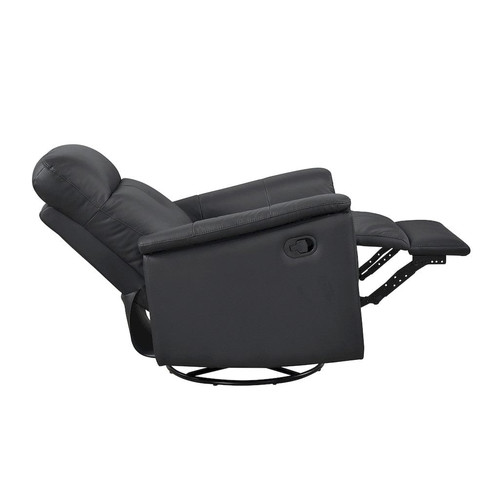 Homelegance  - Bristow Swivel Glider Reclining Chair in Black - 9620BLK-1  view 9